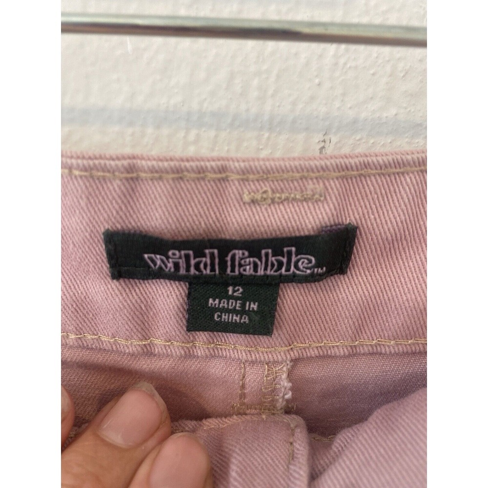 Women's High-Rise Straight Leg Cargo Pants Size 12- Wild Fable In mauve y2k styl - Picture 5 of 6